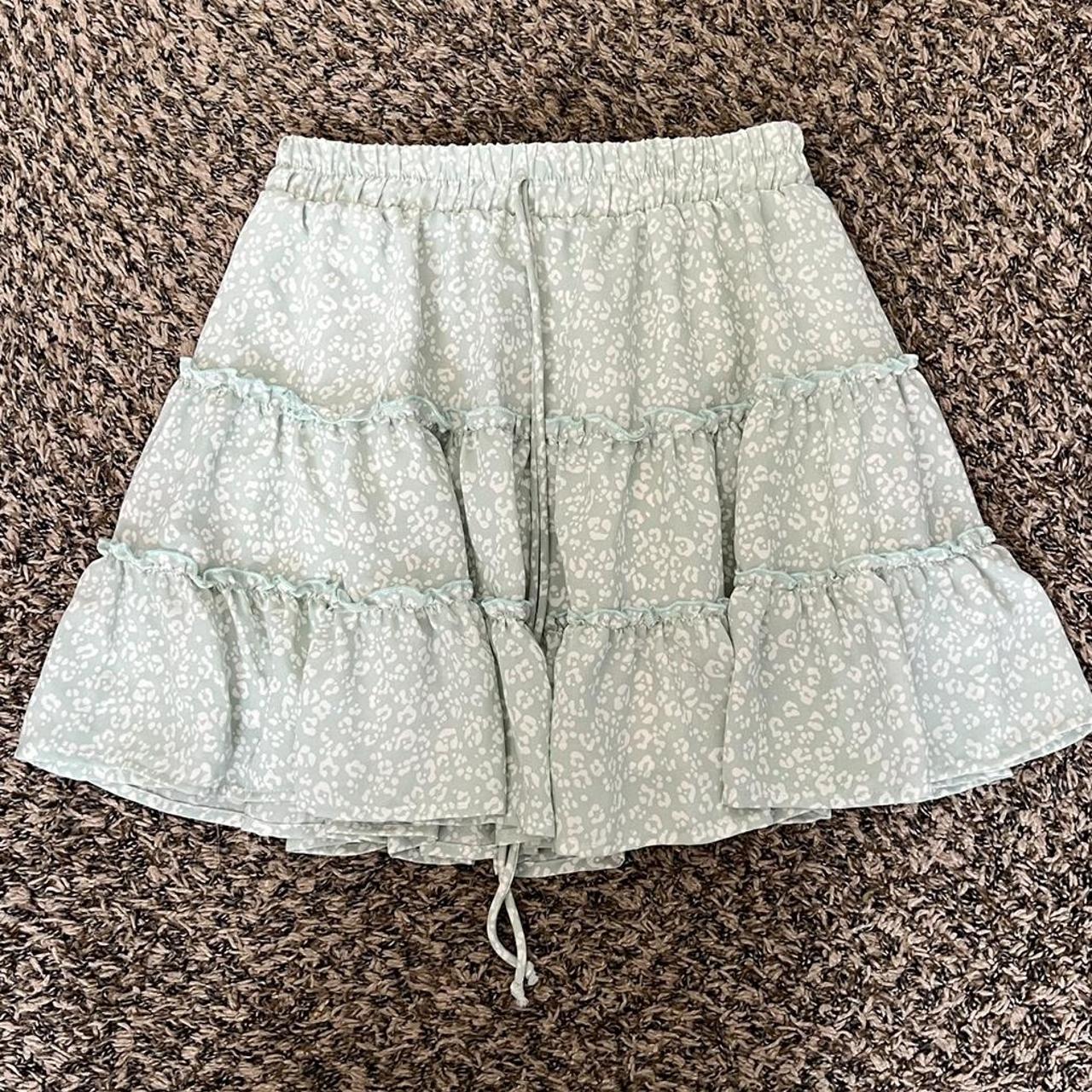 Altar'd State Women's Blue and White Skirt | Depop