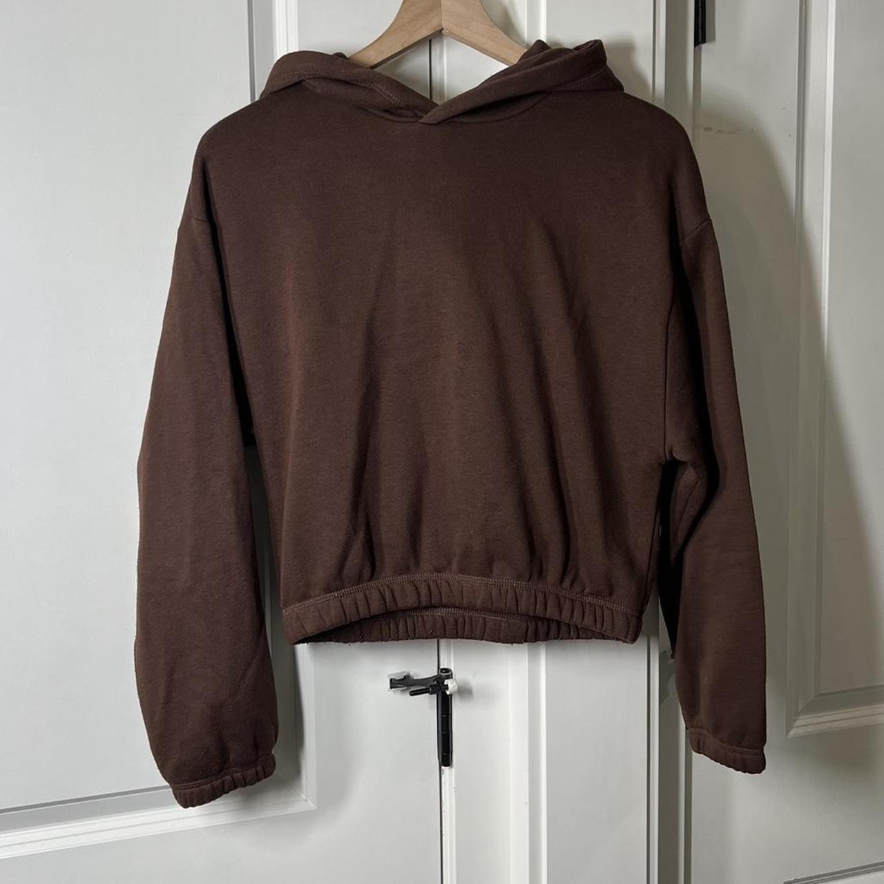 Zara brown hoodie womens size small - Depop