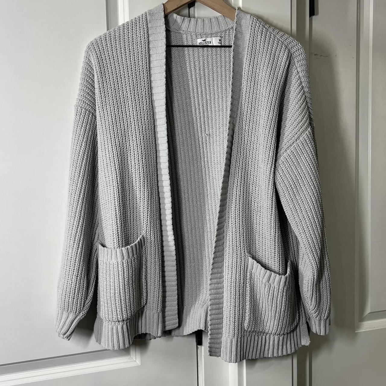 Hollister Co. Women's Grey Cardigan | Depop