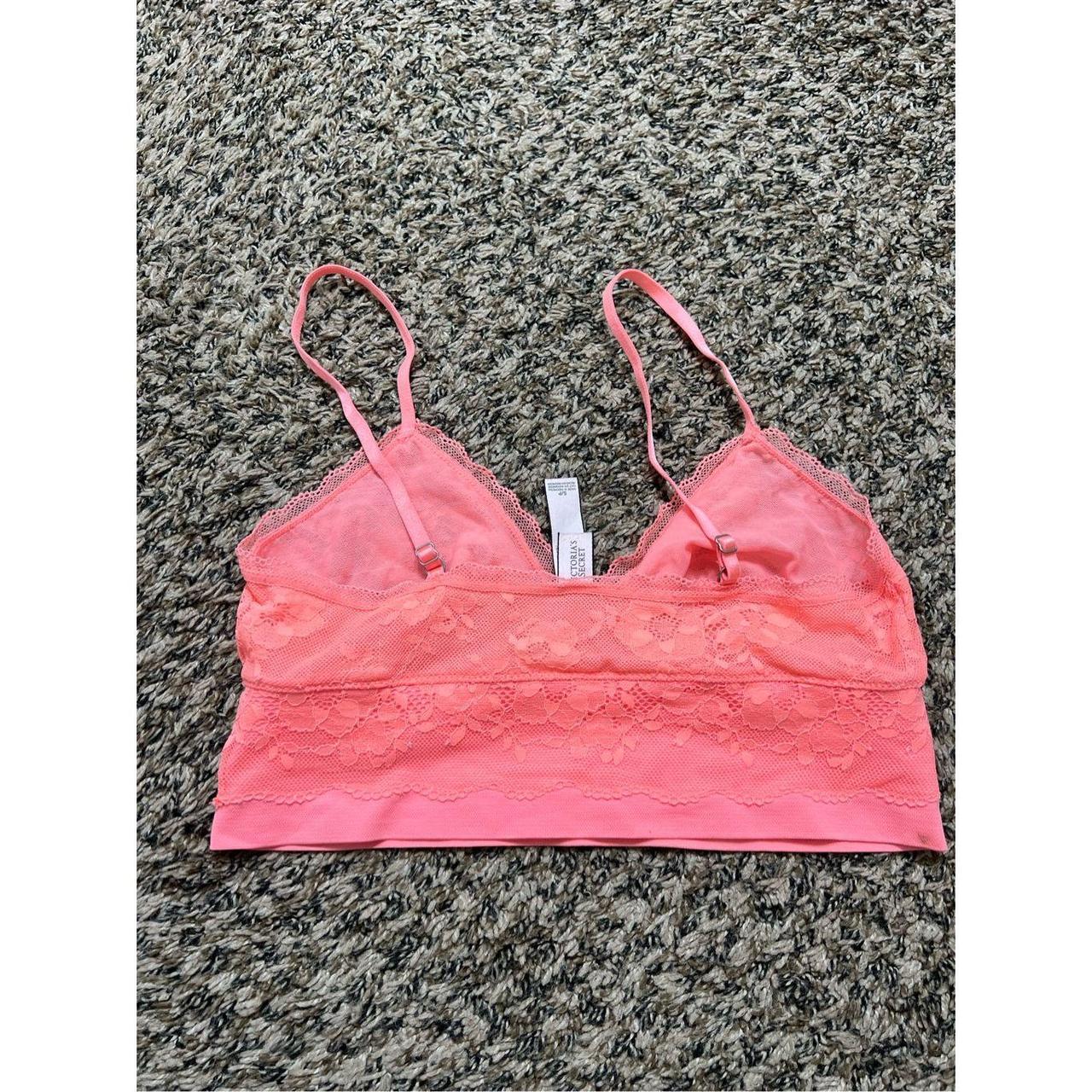 Victoria’s Secret bright orange lace bra size large