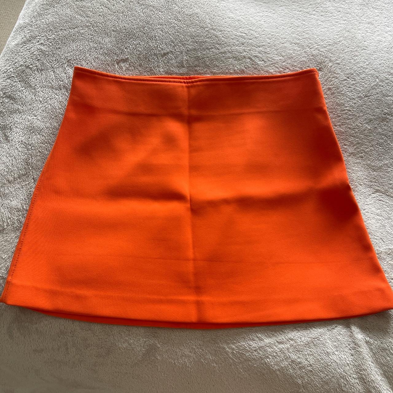 Zara orange skirt. Depop