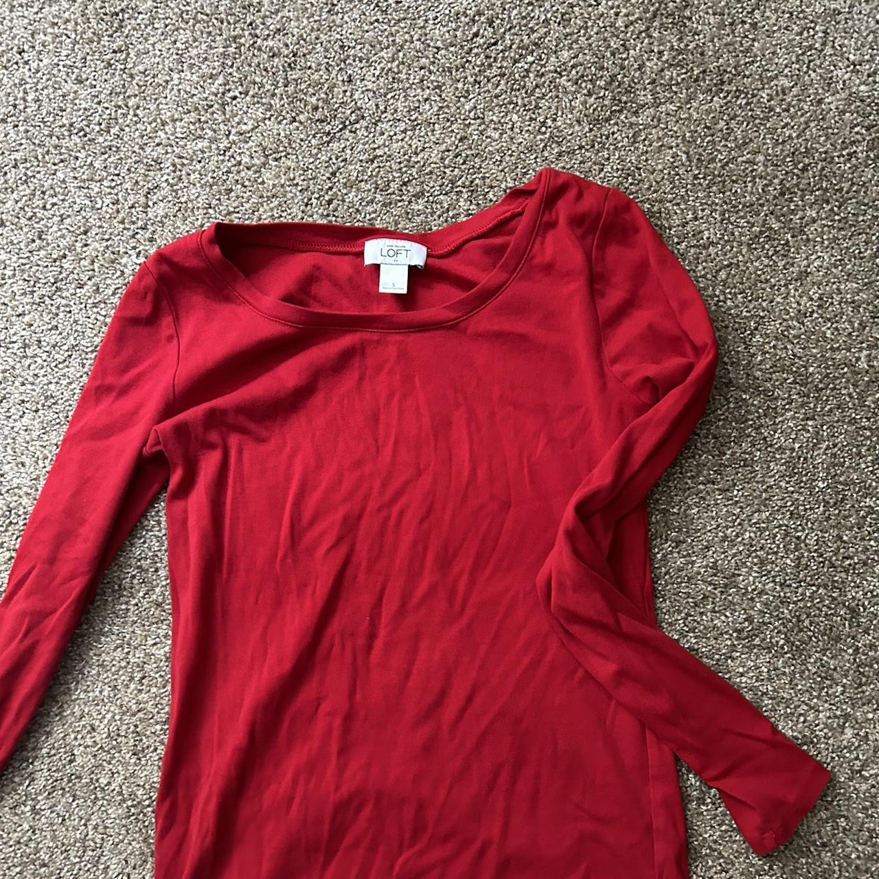 Plain red long sleeve - Depop