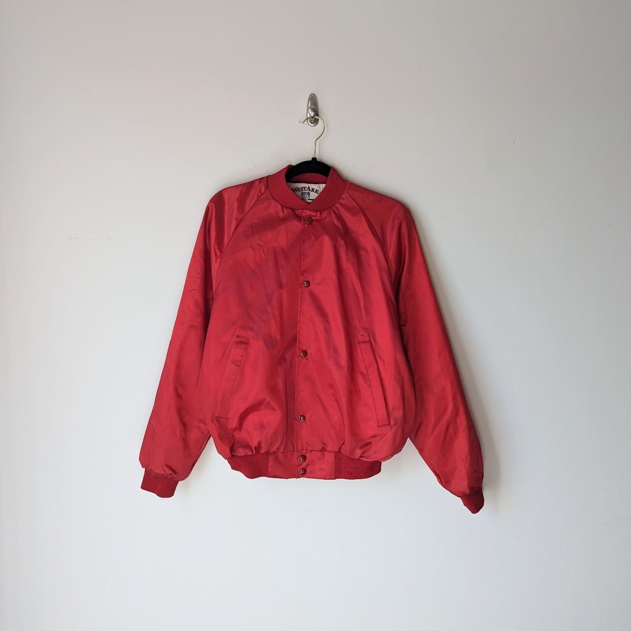 Men's Red and White Jacket | Depop