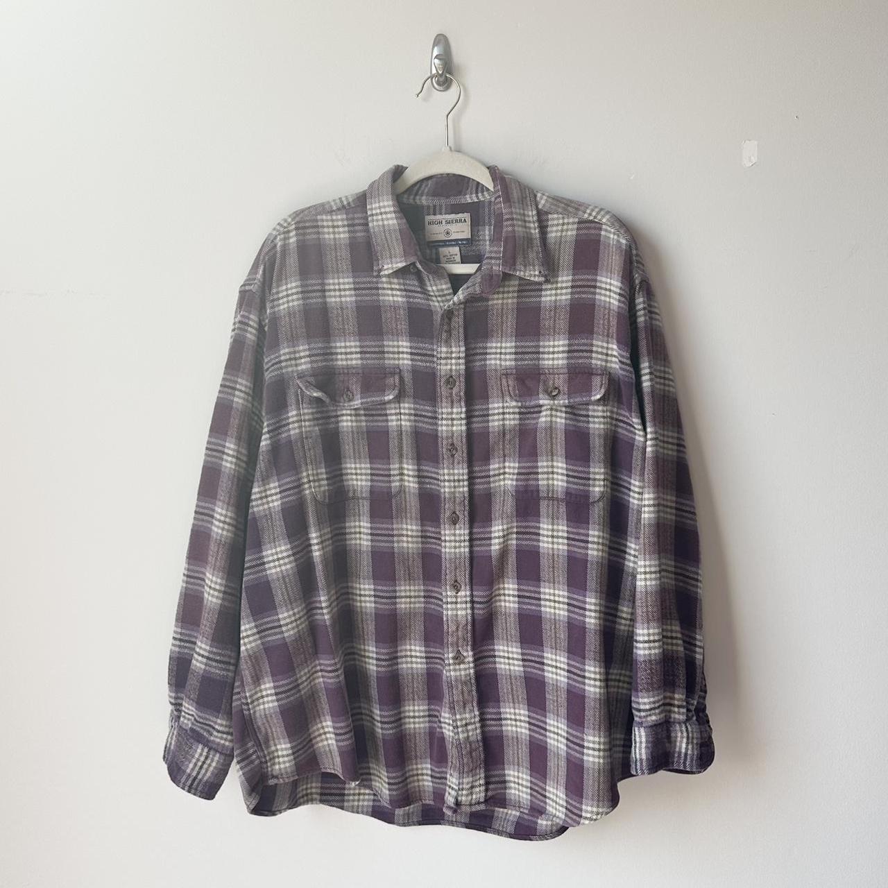 Y2K High Sierra Flannel Shirt Color- purple Size-... - Depop