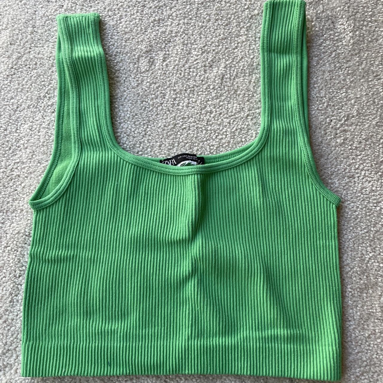 Zara crop/tank top very comfy. XSS tanktop... Depop
