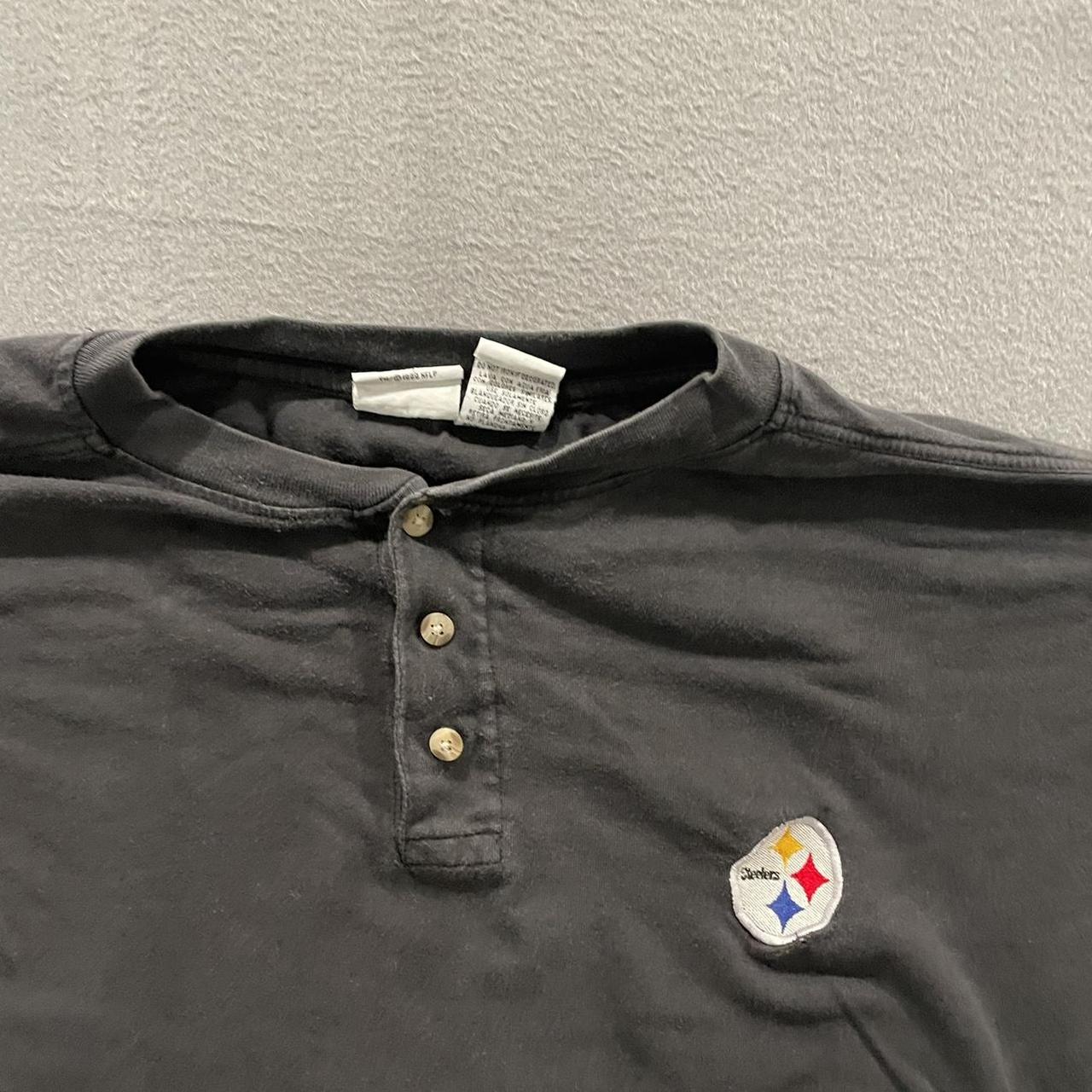 NFL Pro Shop Vintage 90s Pittsburgh Steelers Henley Polo Shirt