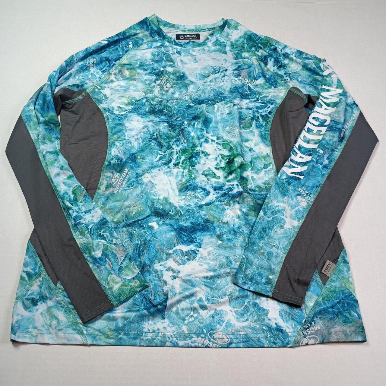 Mens Shirt Magellan Outdoors Fishing Shirts Tuna Men's UV UPF 50+