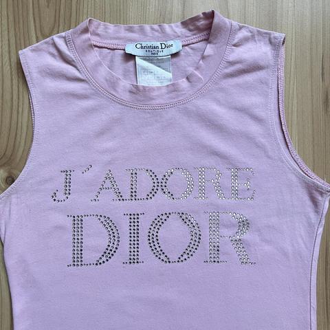 Christian Dior j'adore Dior rhinestones top. Seen - Depop