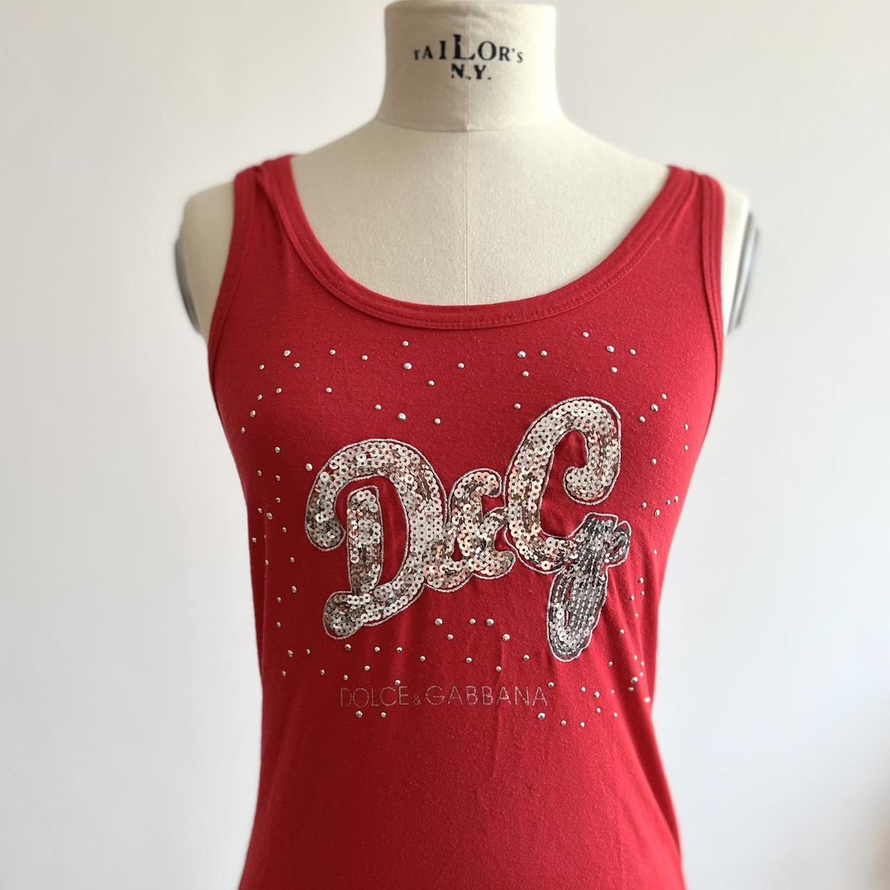 Dolce Gabbana red tank top Condition good Depop