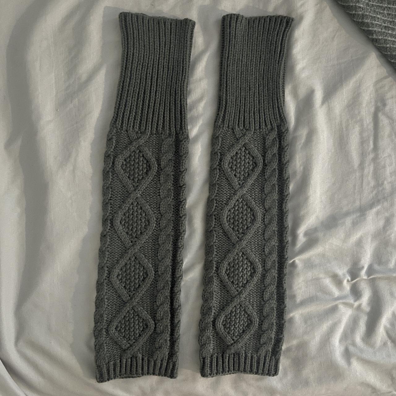 thick grey leg warmers super soft and cozy, perfect... - Depop