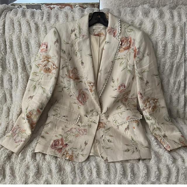 Worn once! Missguided Crochet Lace Co-Ord blazer and - Depop