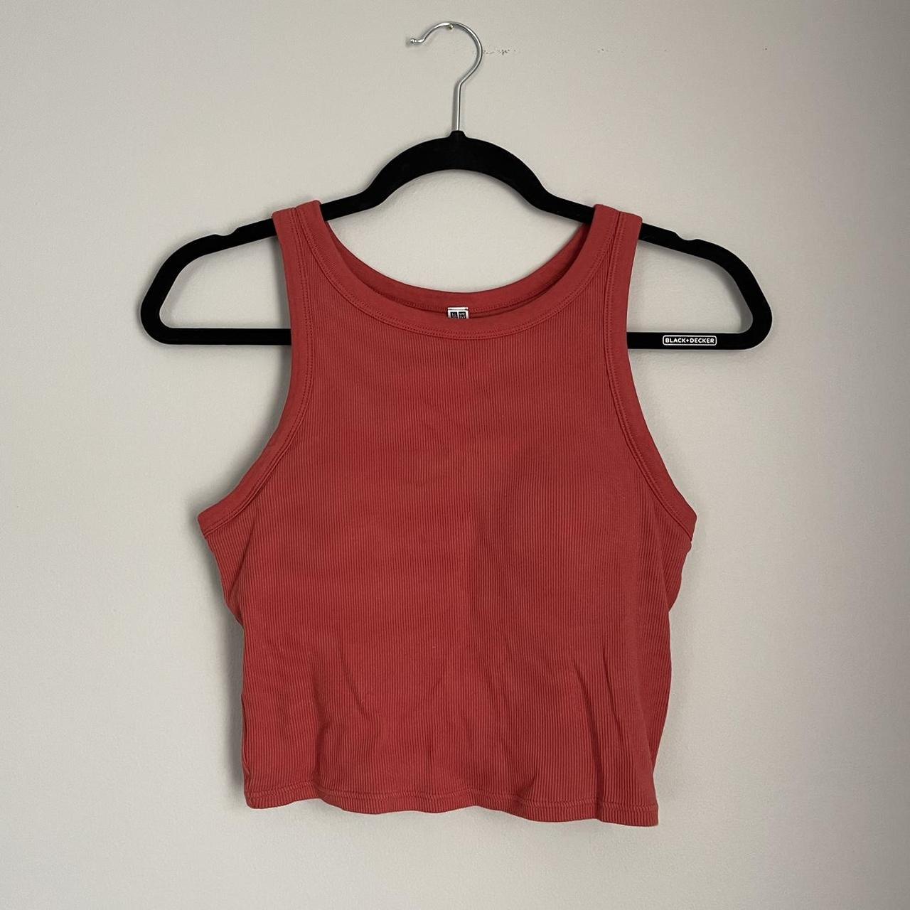 Uniqlo ribbed tank with built-in bra. I have so many... - Depop