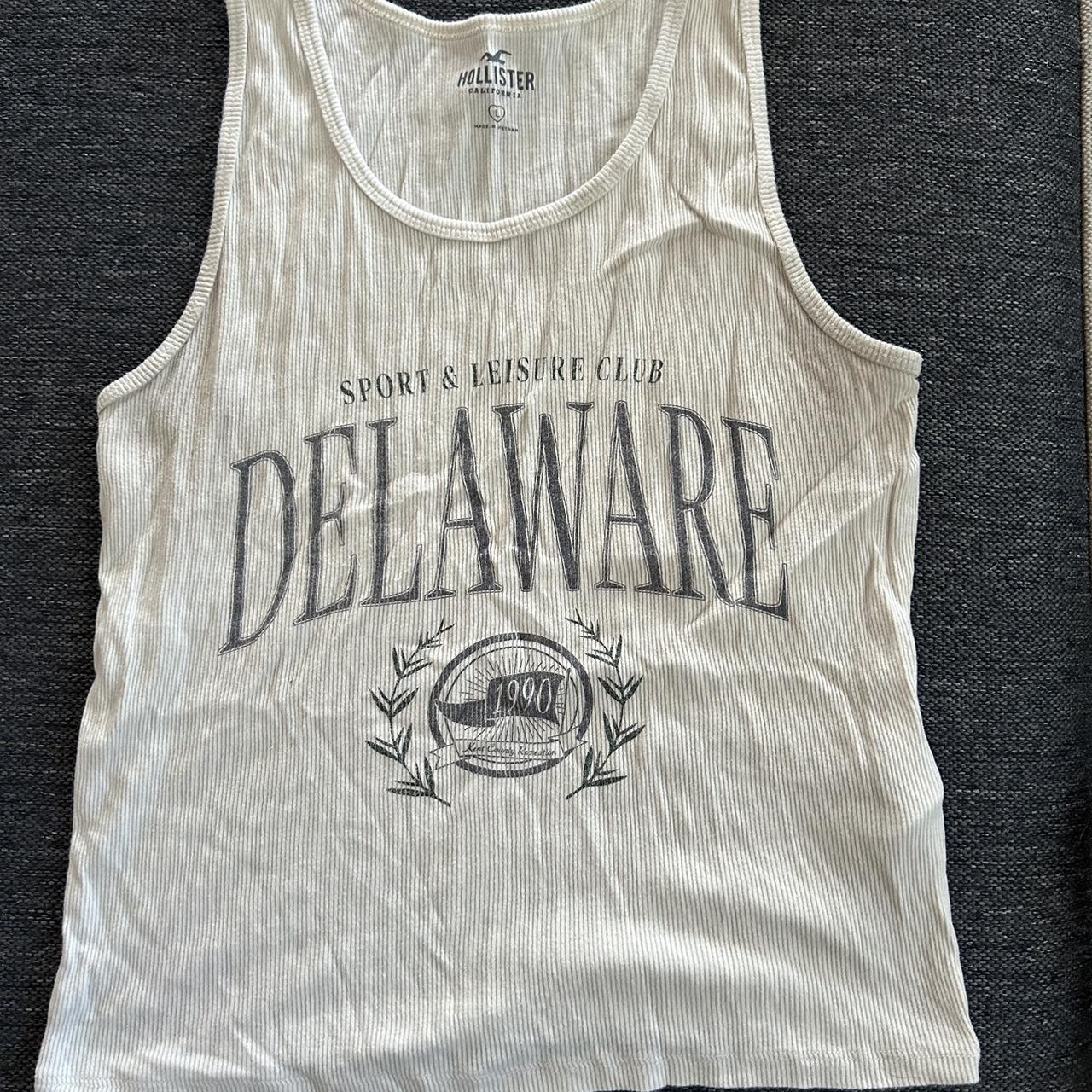 Ribbed Hollister graphic tank Size L #hollisterco - Depop