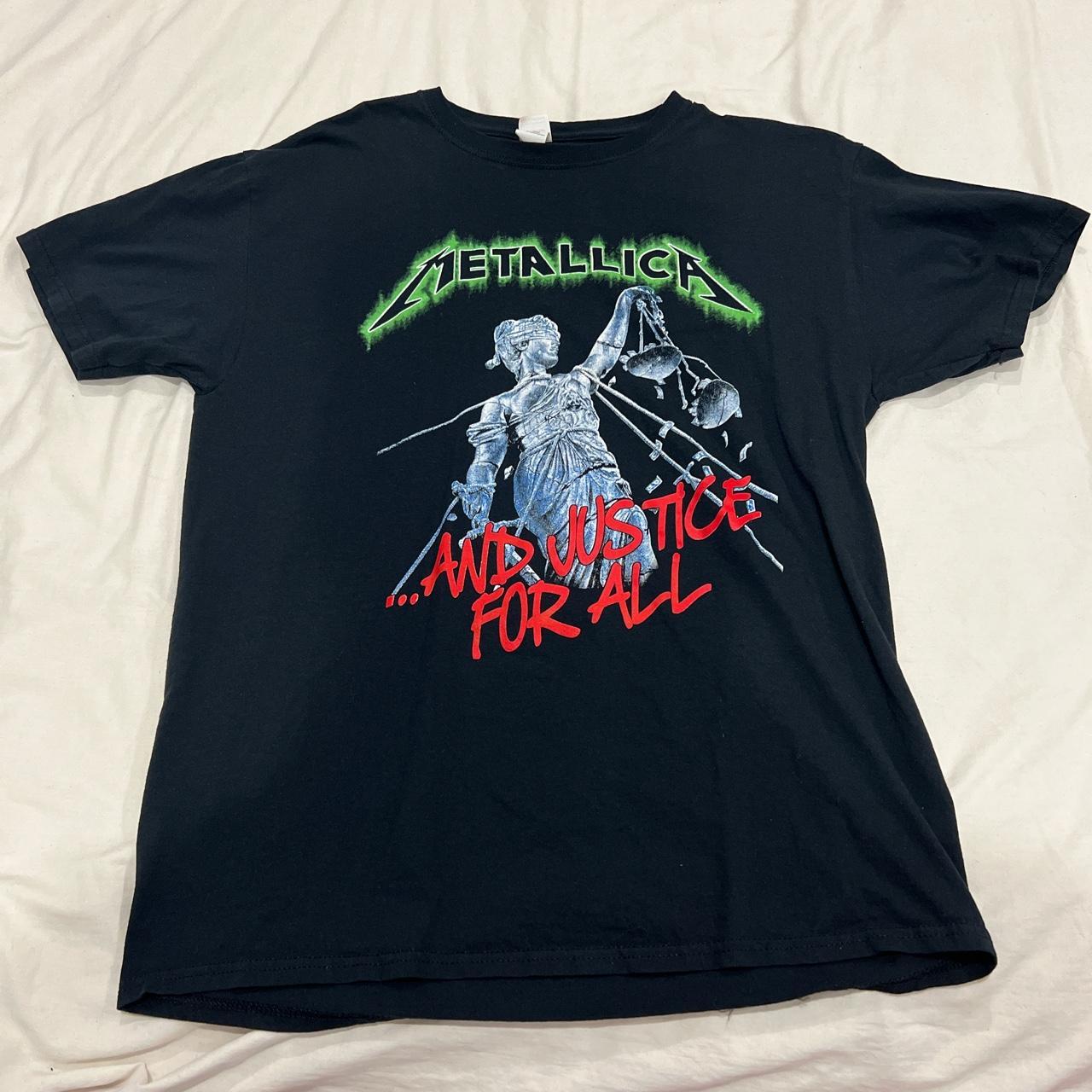 Metallica And Justice For All Single Side Print Shirt L - Depop