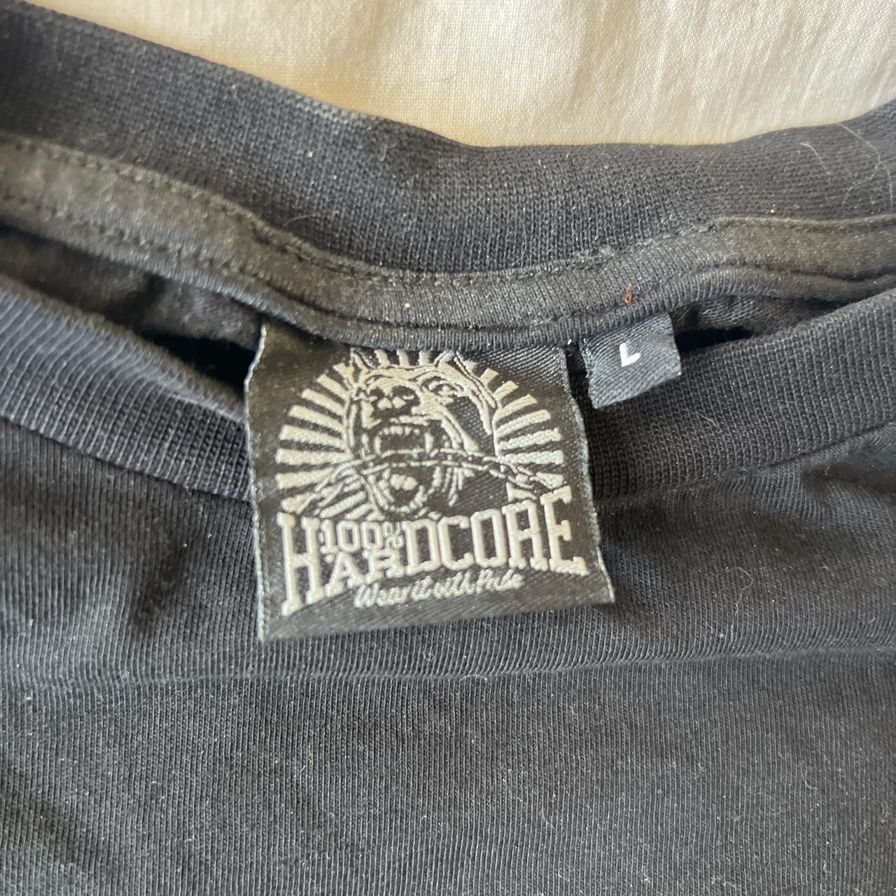 100% Hardcore Pitbull Gabber Black Shirt L - Depop