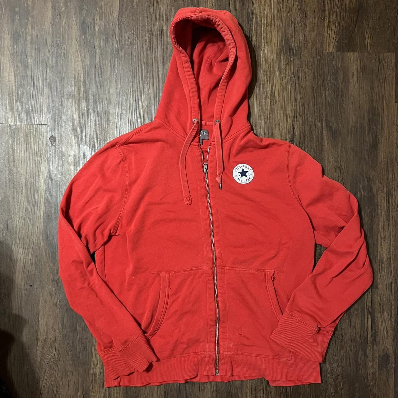 Red converse hot sale hoodie