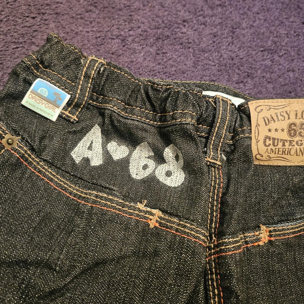 Japanese brand daisy lovers denim pleated mini skirt... Depop