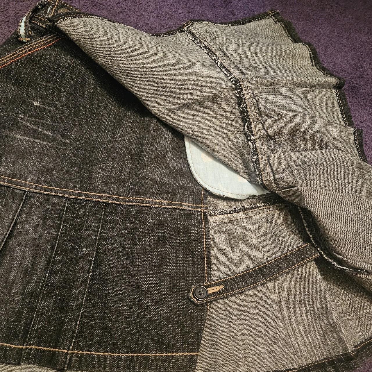 Japanese brand daisy lovers denim pleated mini skirt... Depop