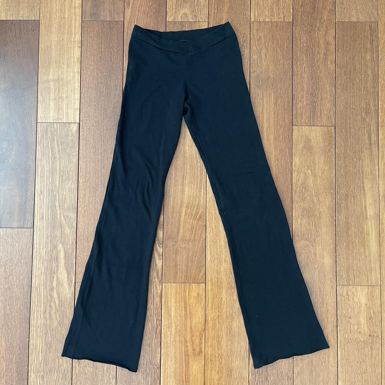 y2k black flare dance leggings these adorable yoga... - Depop