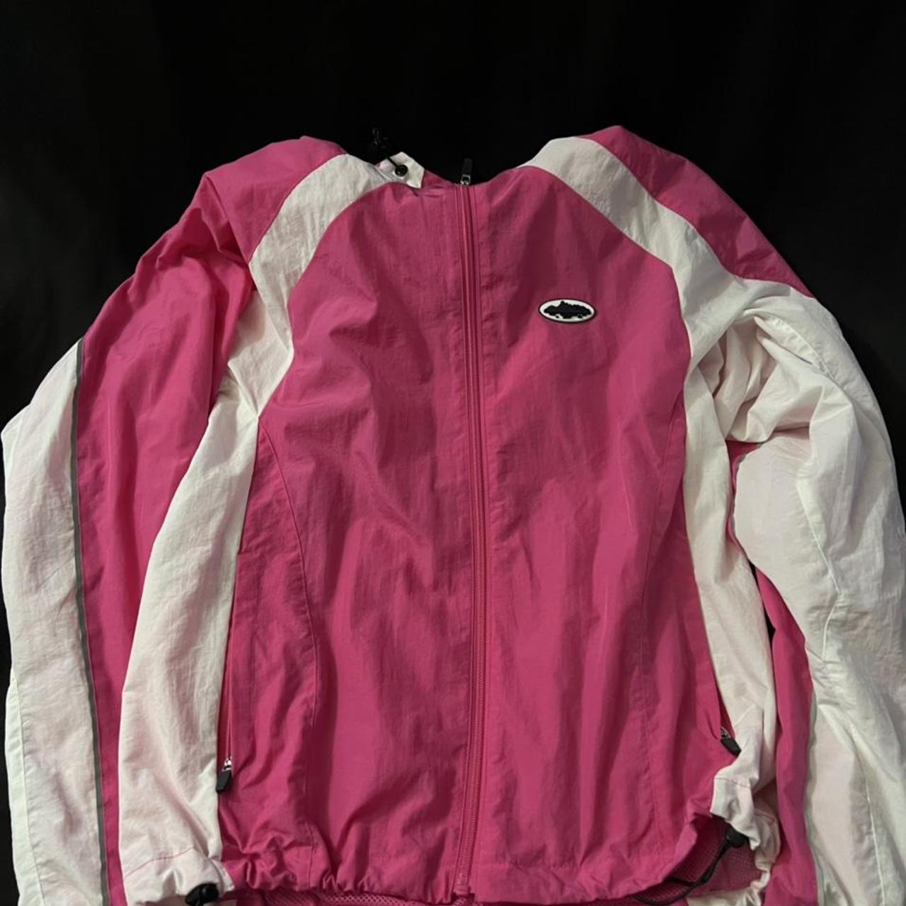 Corteiz Men's Pink and White Jacket