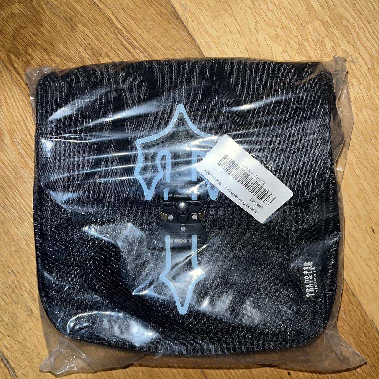 Trapstar Men's Black and Blue Bag Depop
