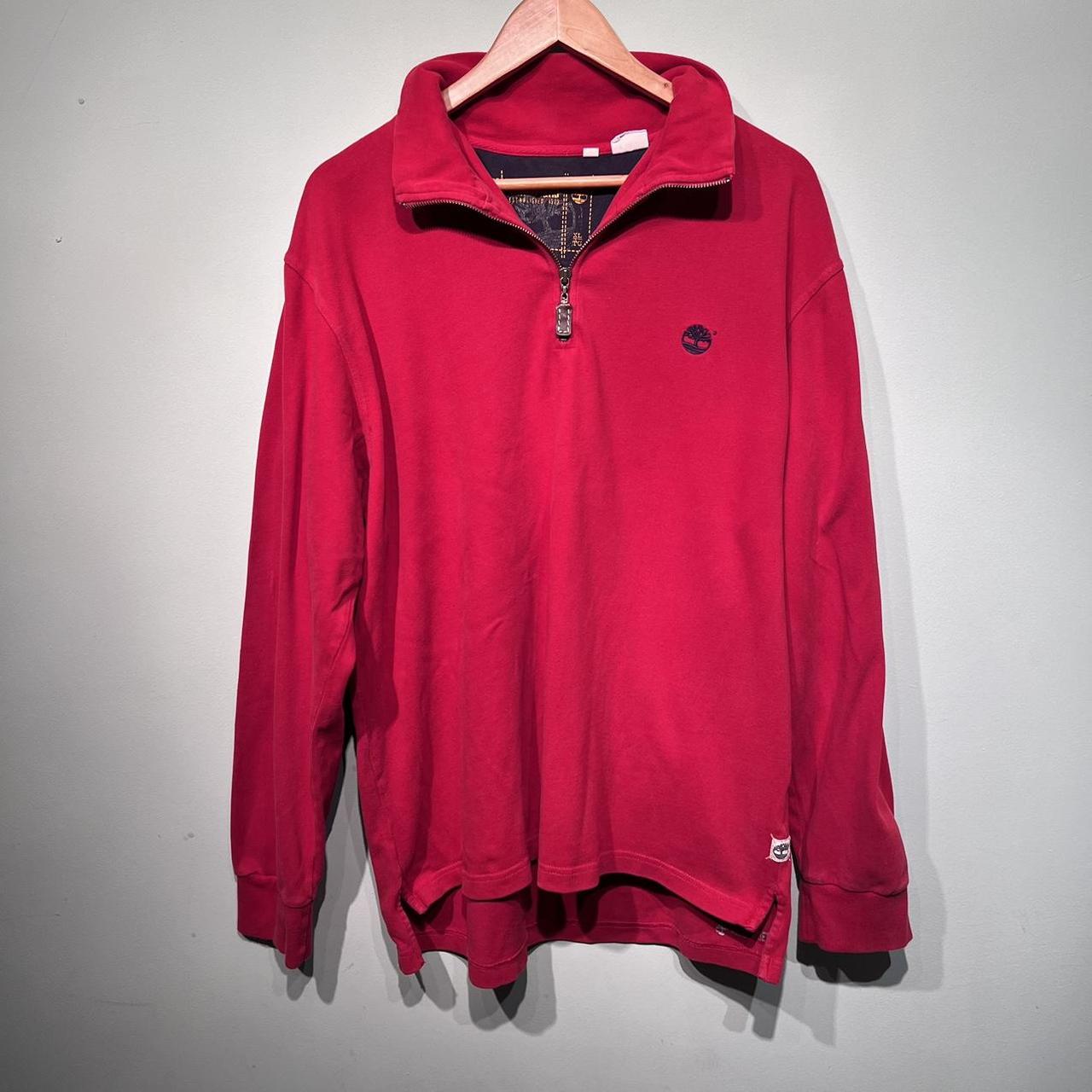 Red timberland clearance sweatshirt