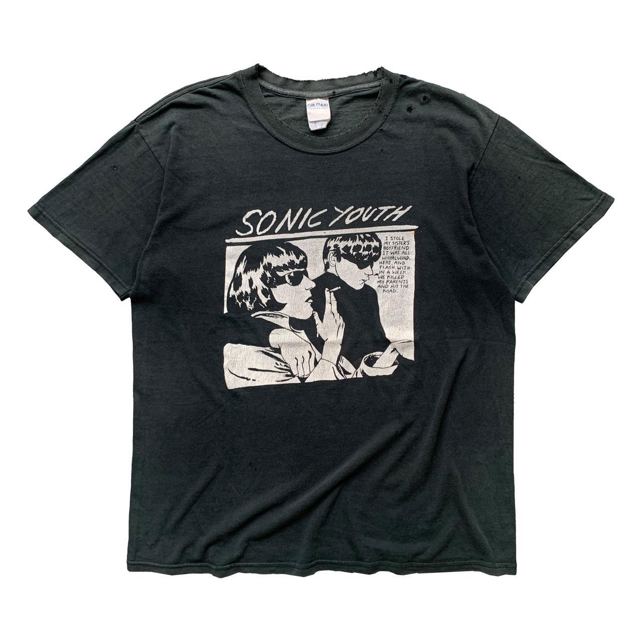 Vintage Distressed Sonic Youth Goo Tee Shirt... - Depop