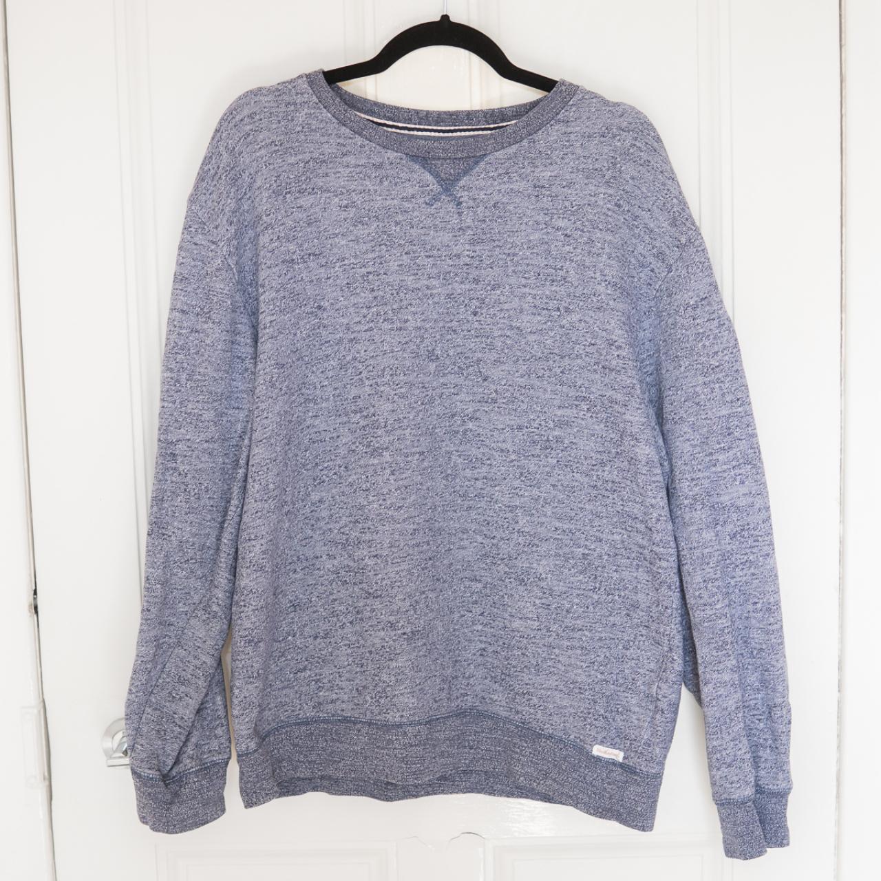 Weatherproof Men's Grey and Blue Jumper Depop