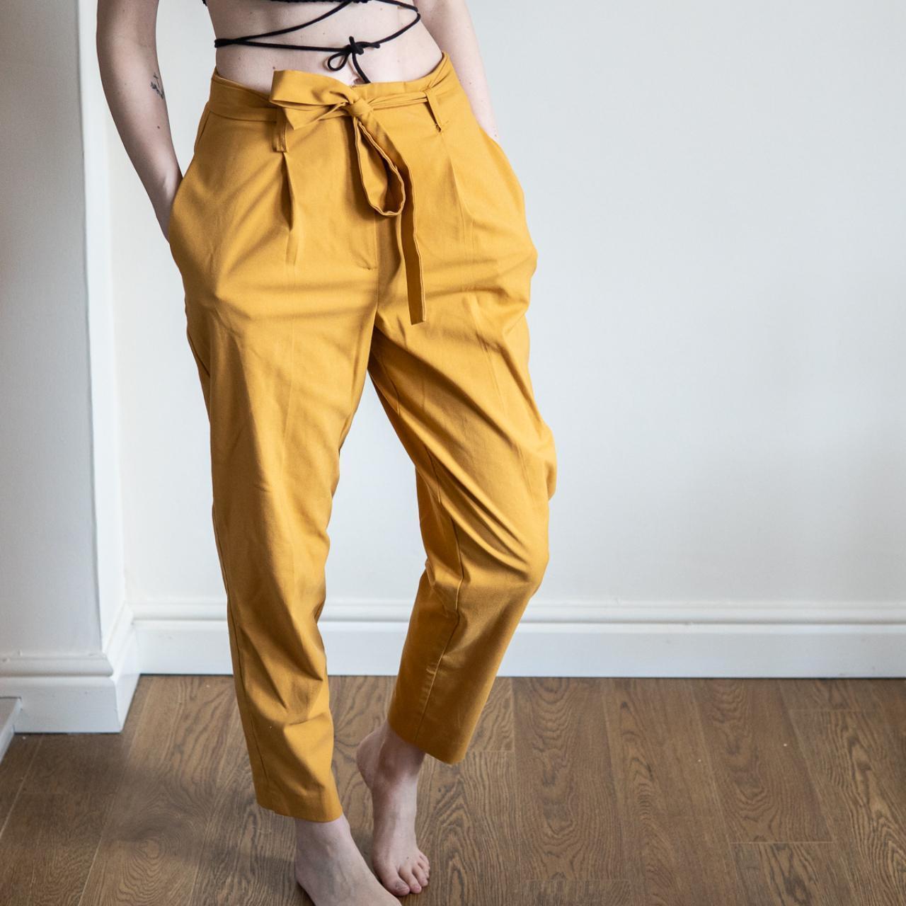 New look yellow trousers hotsell