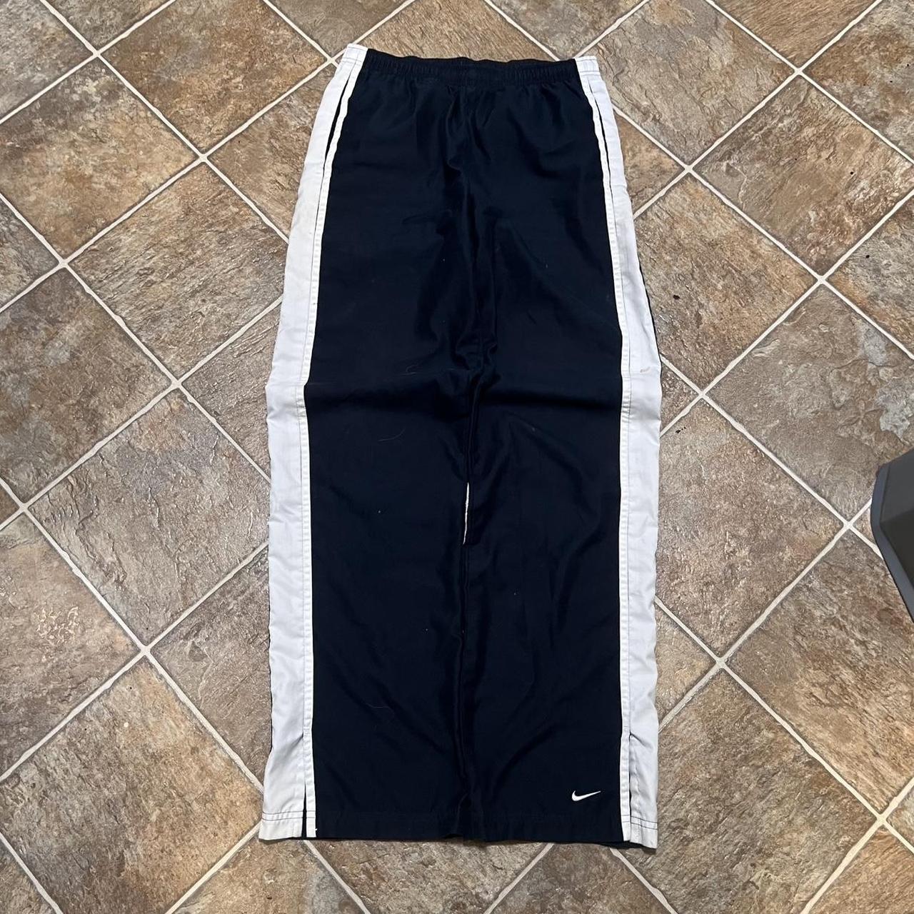 Nike Men's Sweatpants - Black/White - S – Nike Y2K black and white wide leg …
