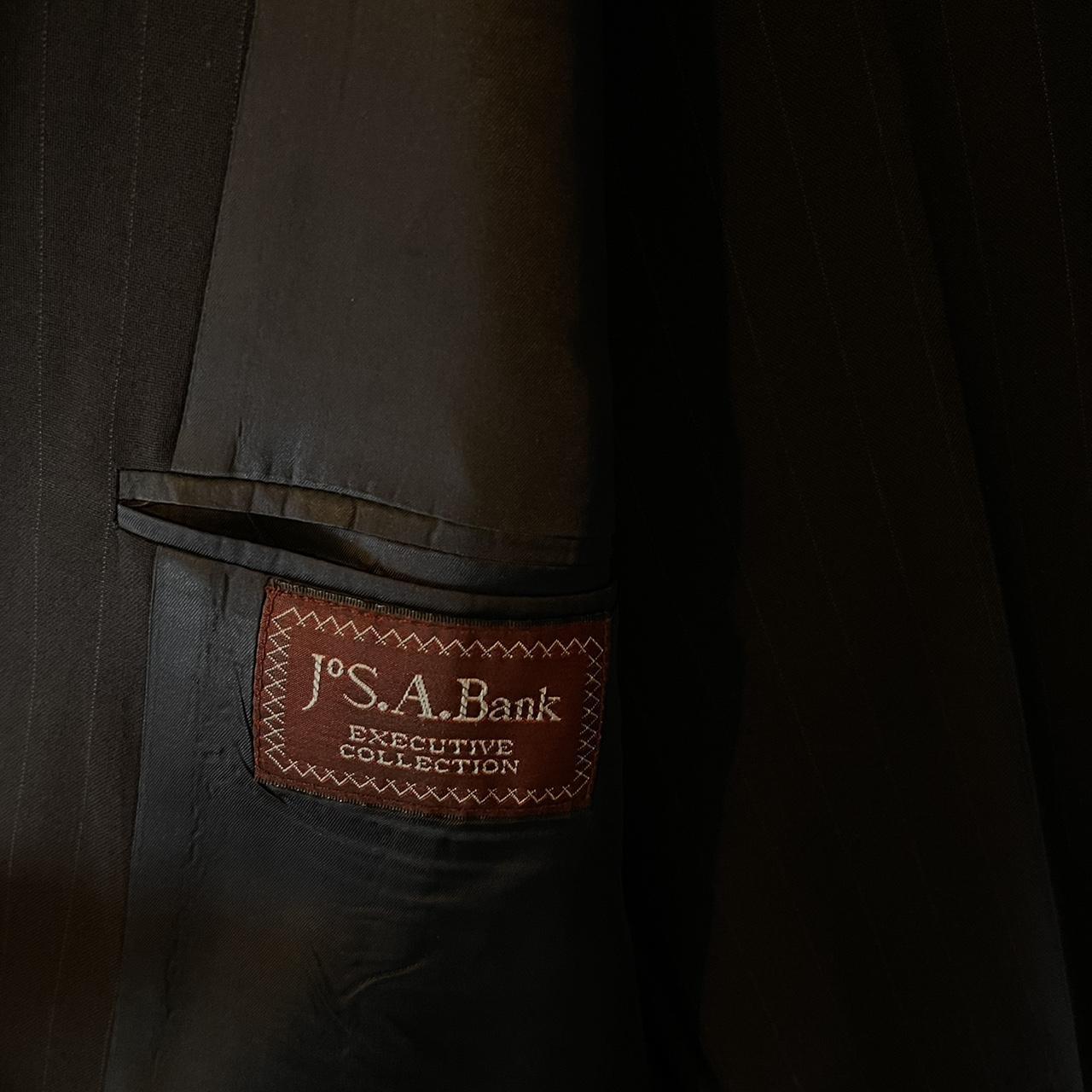 Vintage Joseph A Bank Wool Dark Navy Blue Pinstripe... Depop