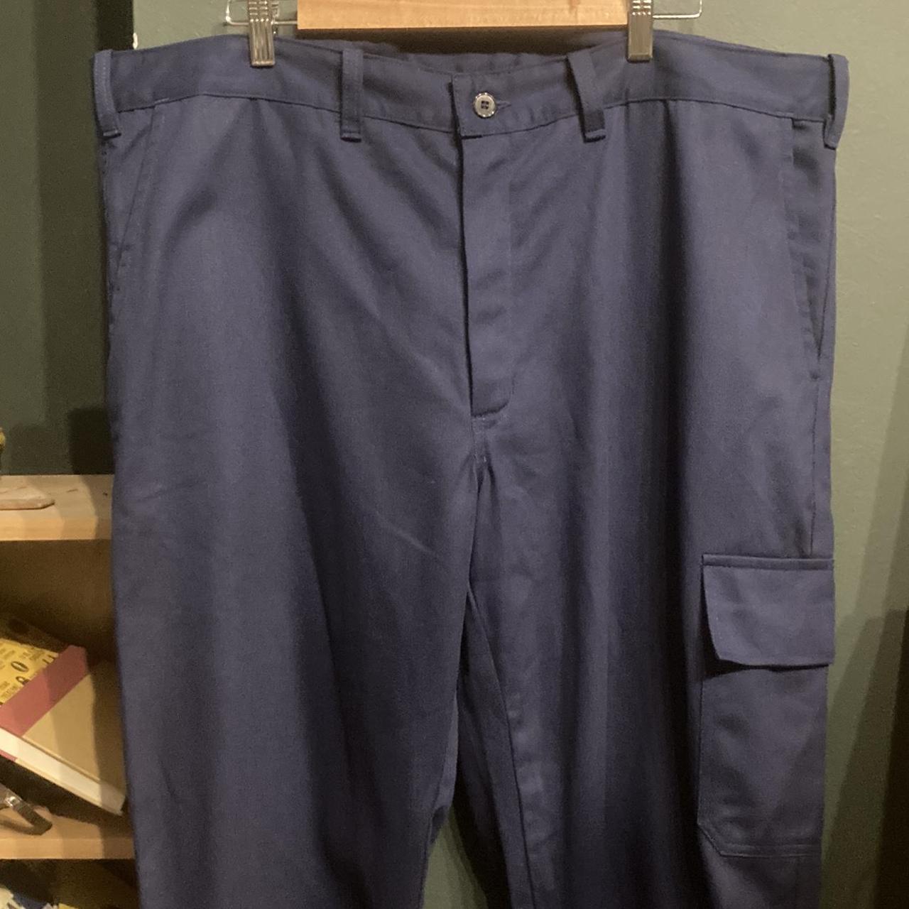 Kermen.eu Workwear Cargo Trousers in Blue Really... - Depop