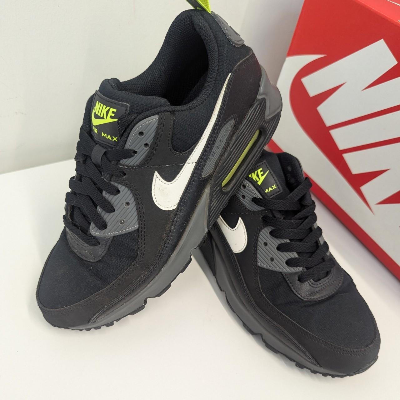 air max 90 trainers black white volt iron grey