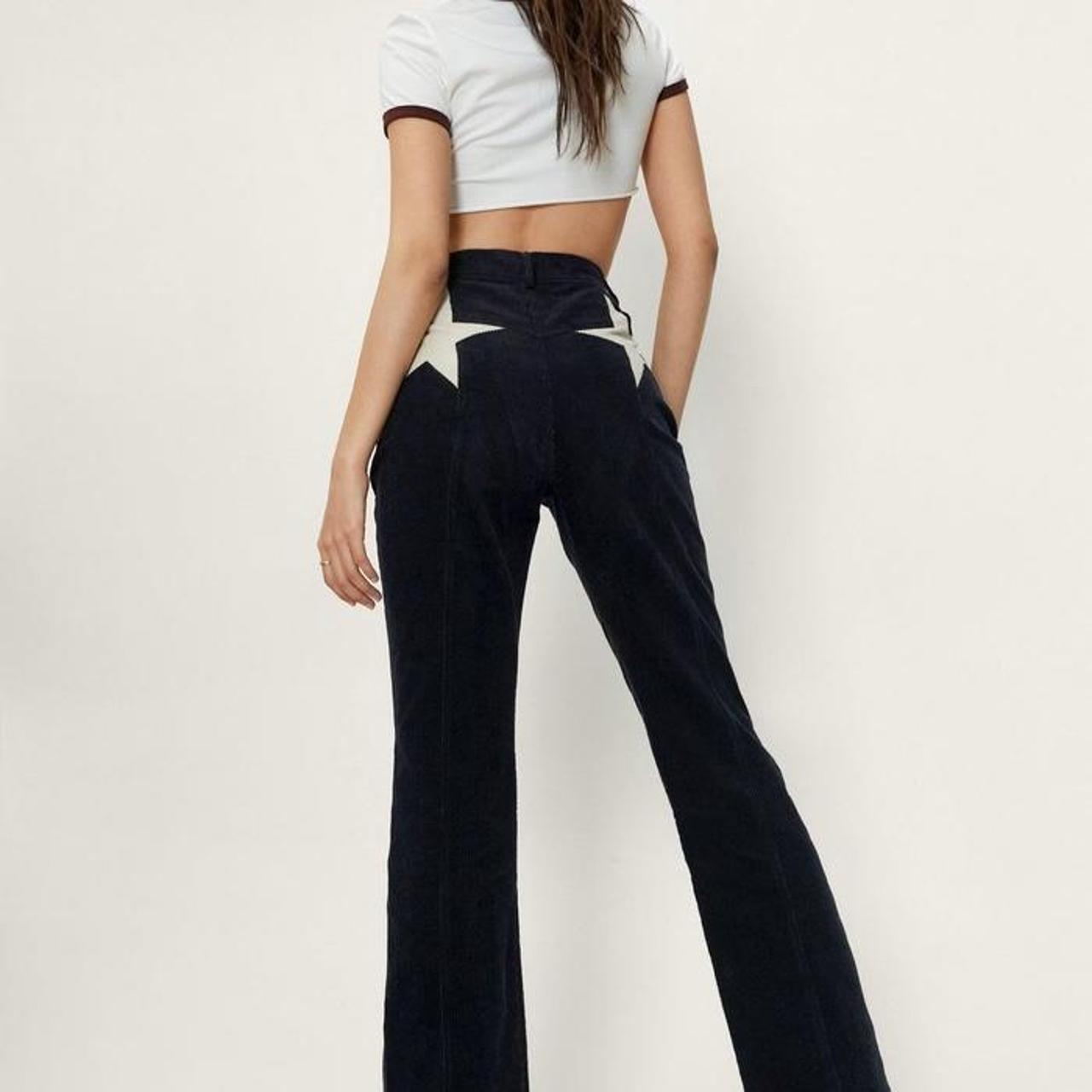 Nasty Gal Women's Black and White Trousers
