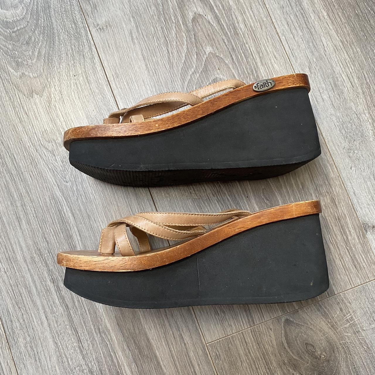 Faith black clearance wedge sandals