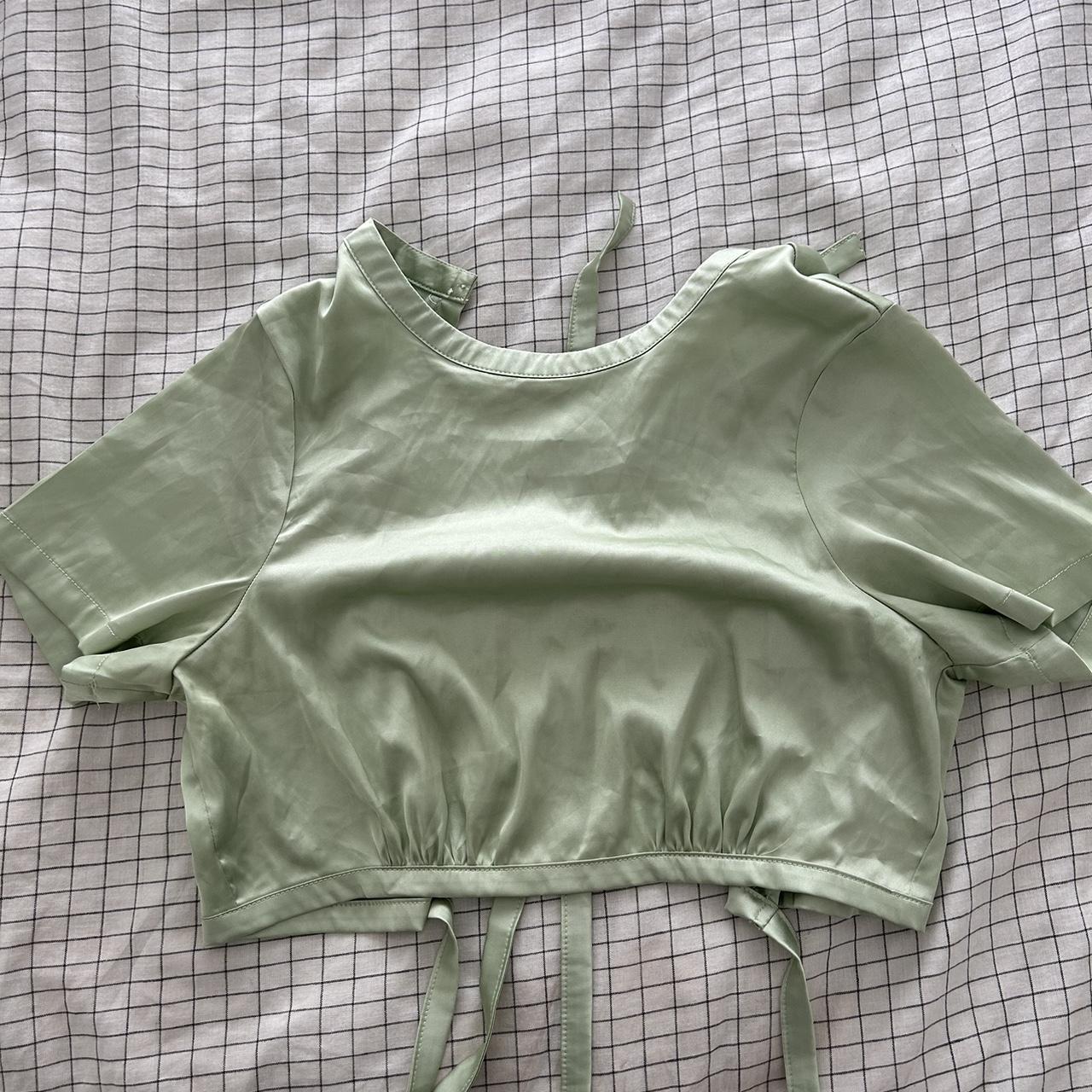 Perfect stranger green silky top in perfect... - Depop