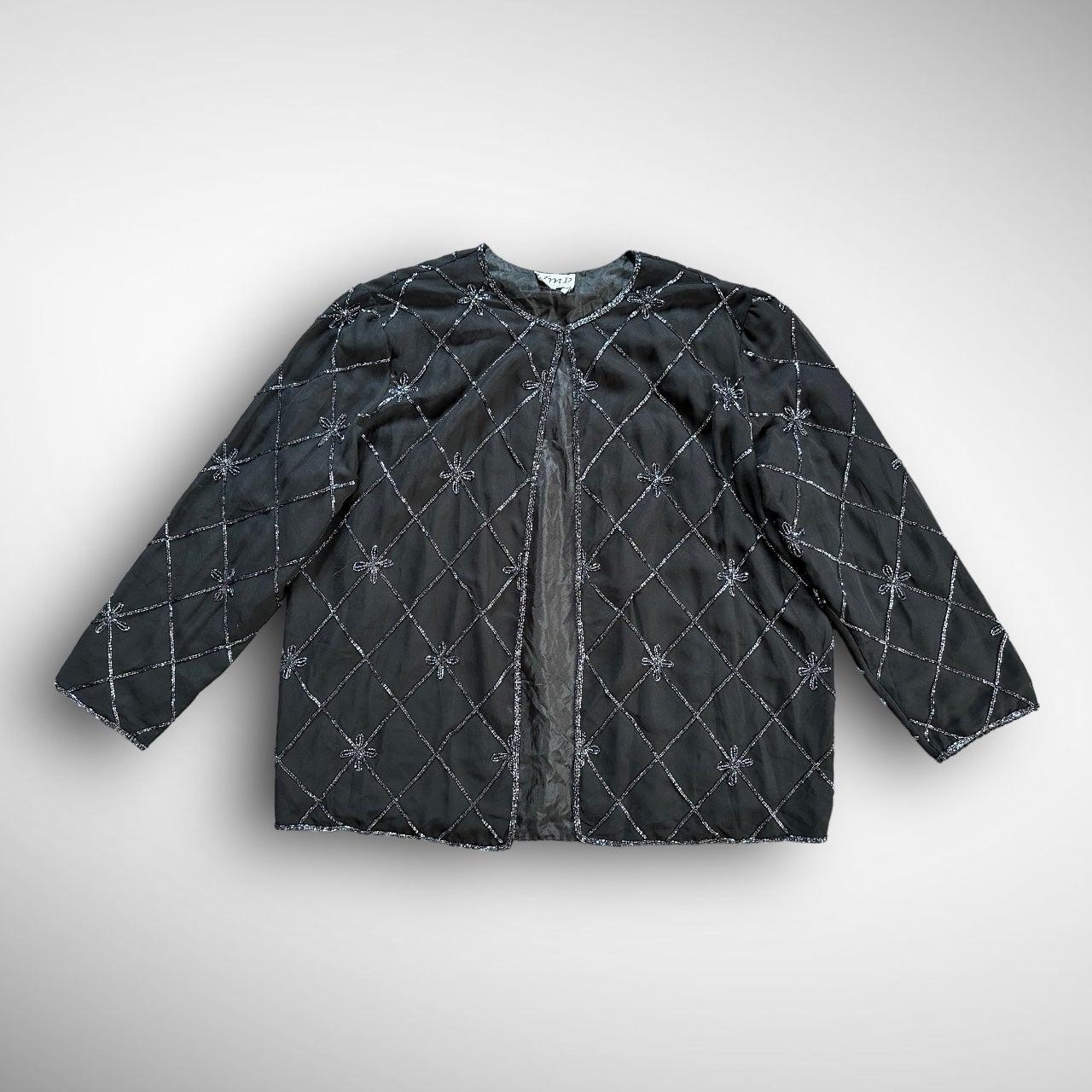 Black beaded outlet evening jacket