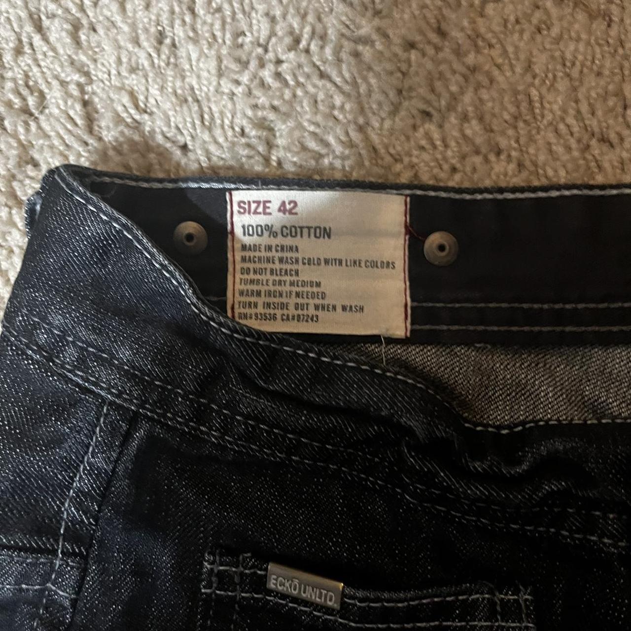 Super Baggy Ecko Unltd Jeans Size 42 22” leg opening... - Depop