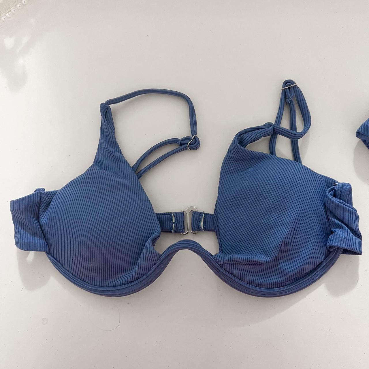 SHEIN Women's Blue Swimsuitonepiece Depop