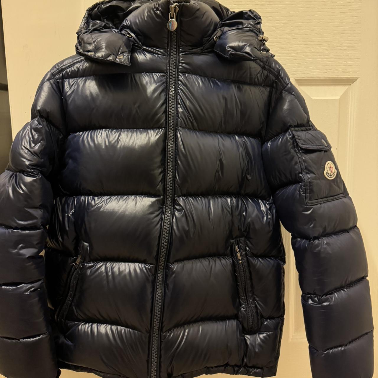 Small Moncler coat hardly worn message before buying - Depop