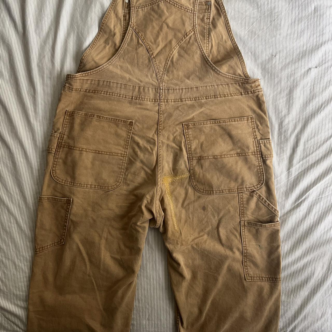 Carhartt Men's Tan Dungareesoveralls Depop