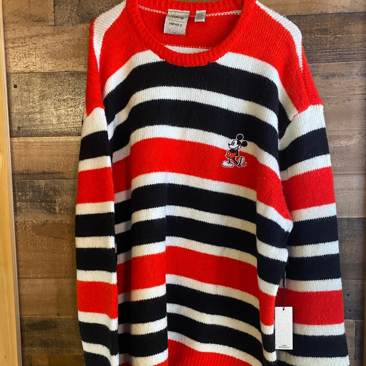 Mickey Mouse Sweater Mens 2XL NEW Striped Sewn. Depop