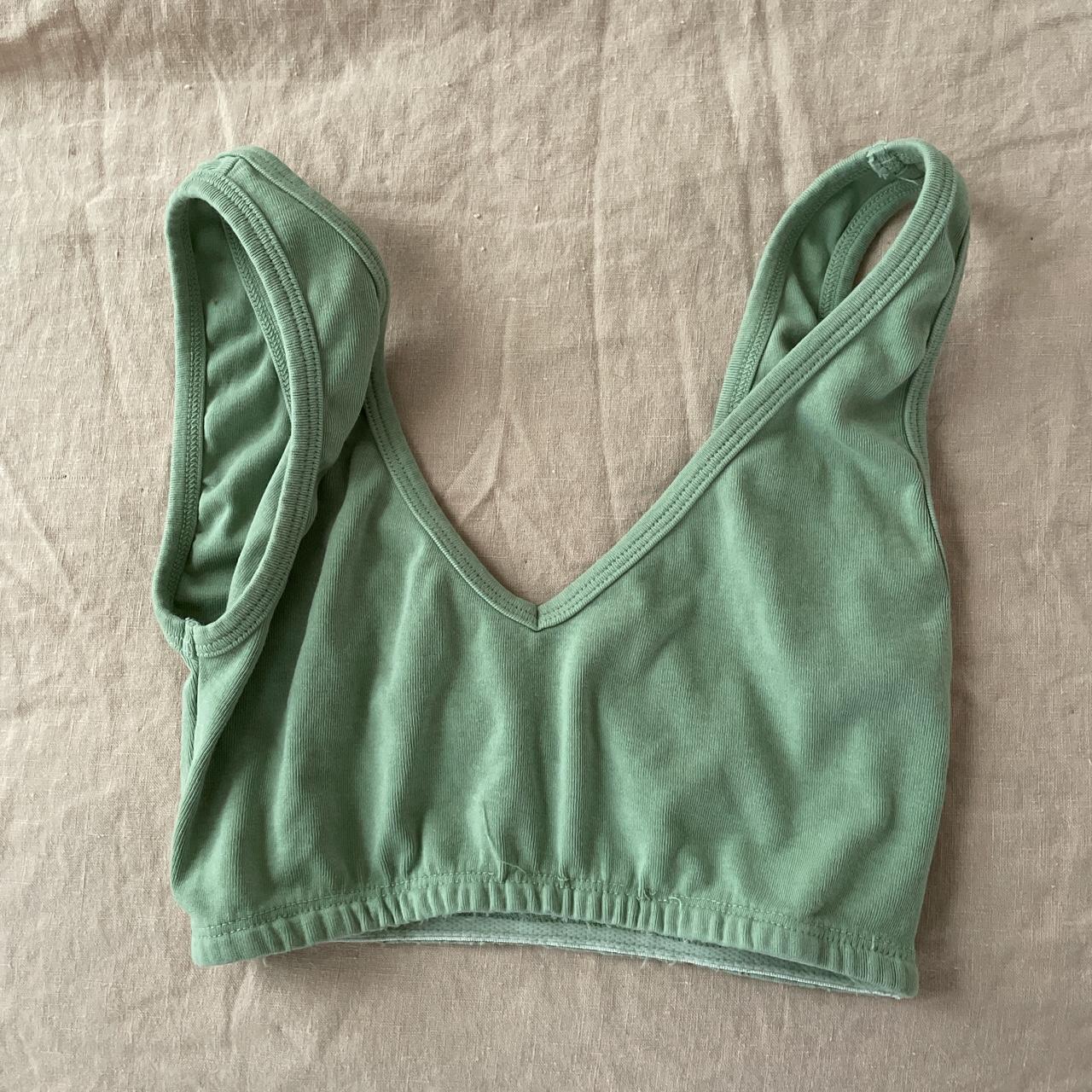 Big Bud Press Women's Green Bra | Depop