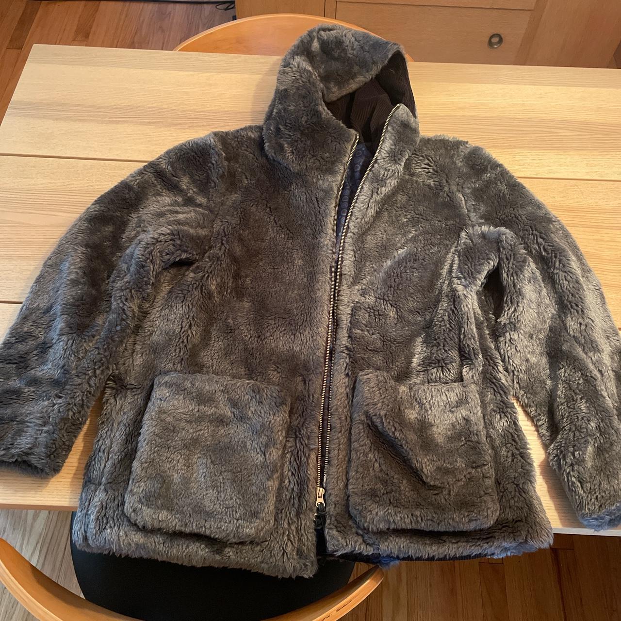 Monitaly faux fur jacket, men’s size 40. Lined with... - Depop