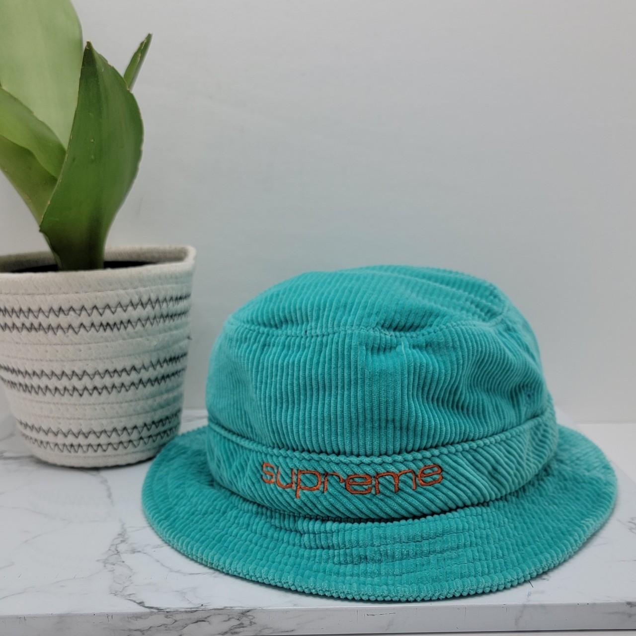 Supreme | Compact Logo Corduroy Tiffany Blue Crusher... - Depop