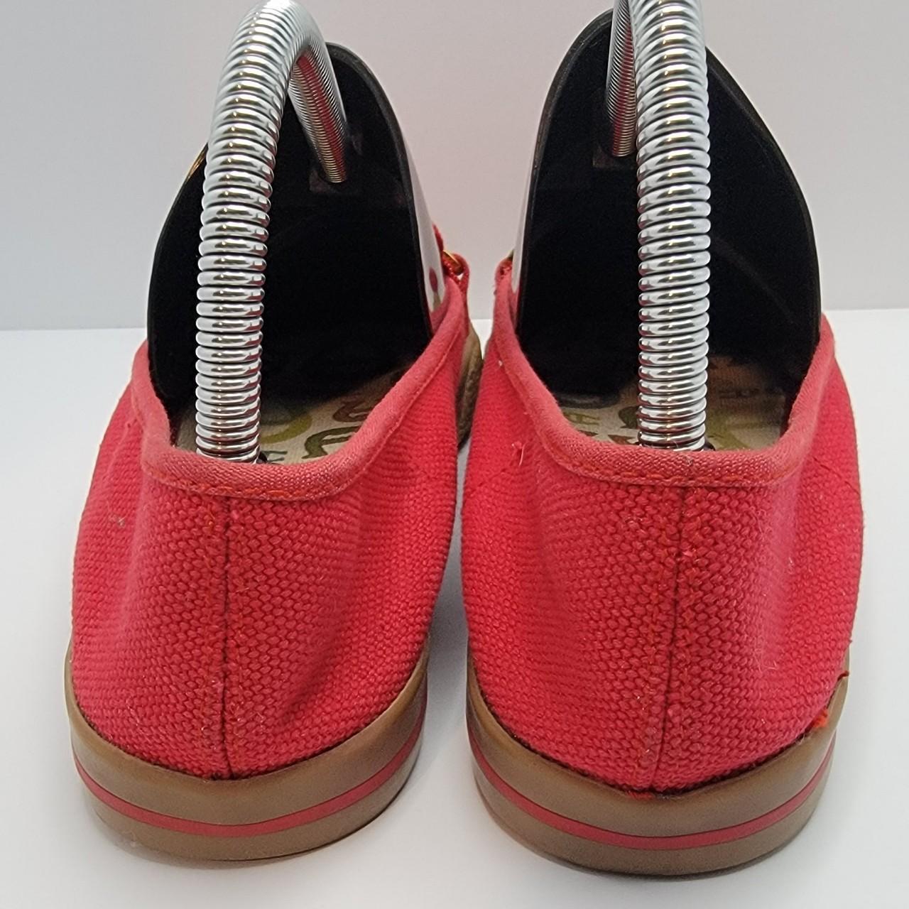 Etienne Aigner E Dazzy red canvas slip on gum sole Depop