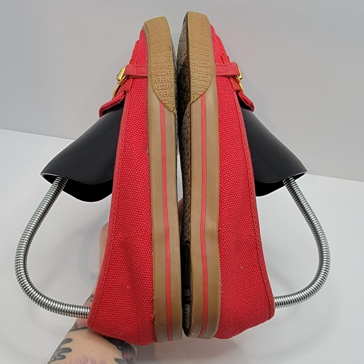 Etienne Aigner E Dazzy red canvas slip on gum sole Depop