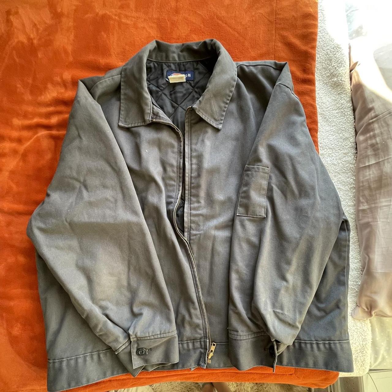 Dickies Men's Grey and Black Jacket | Depop