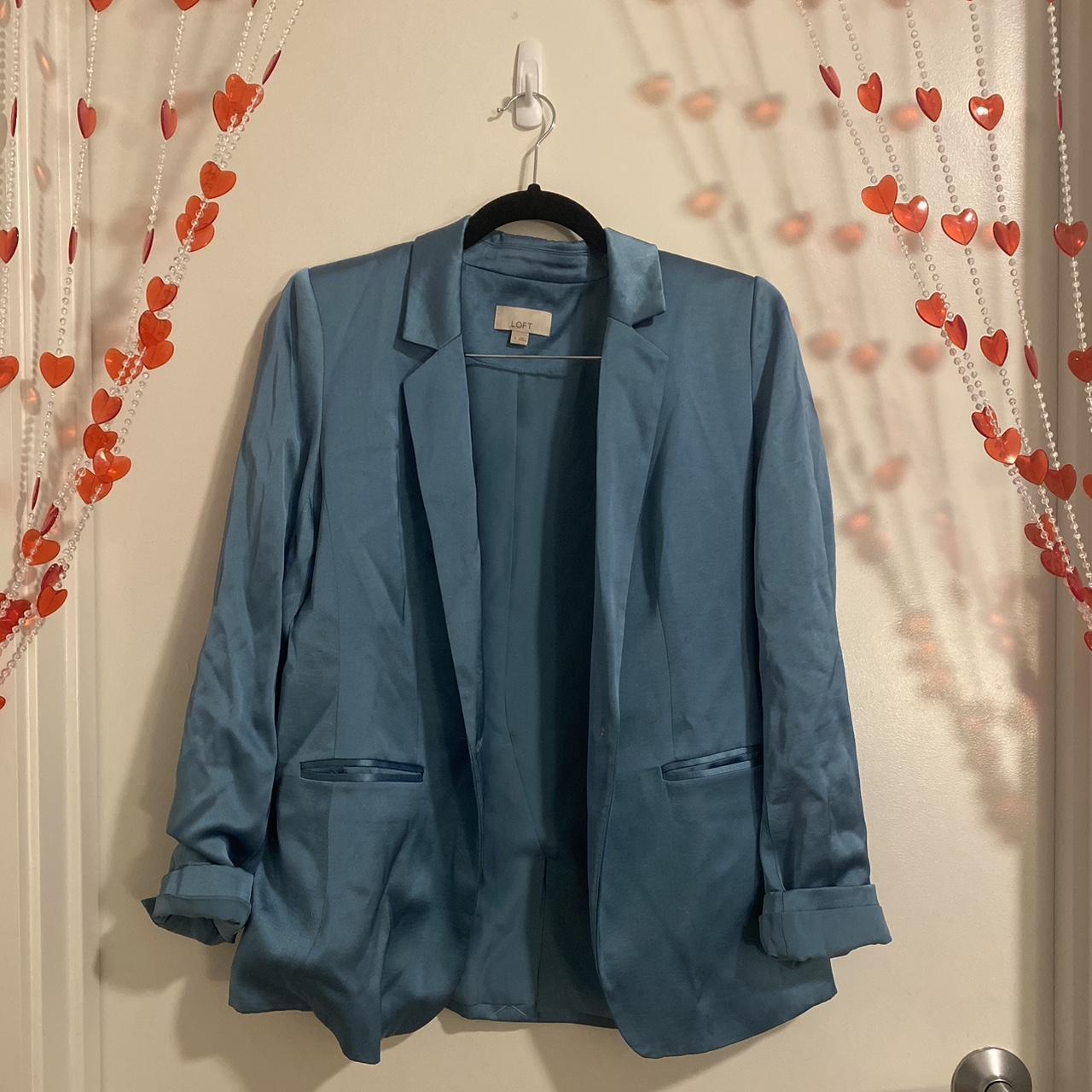 blue loft blazer size 4 Depop