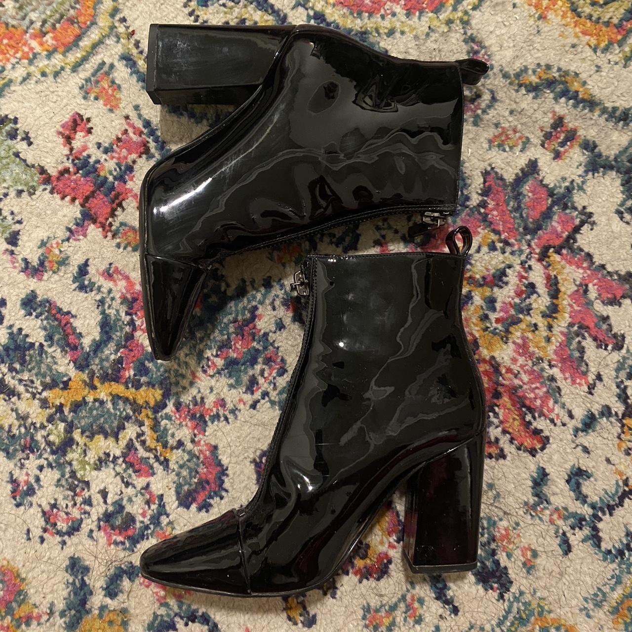 Kendall and kylie patent leather boots best sale